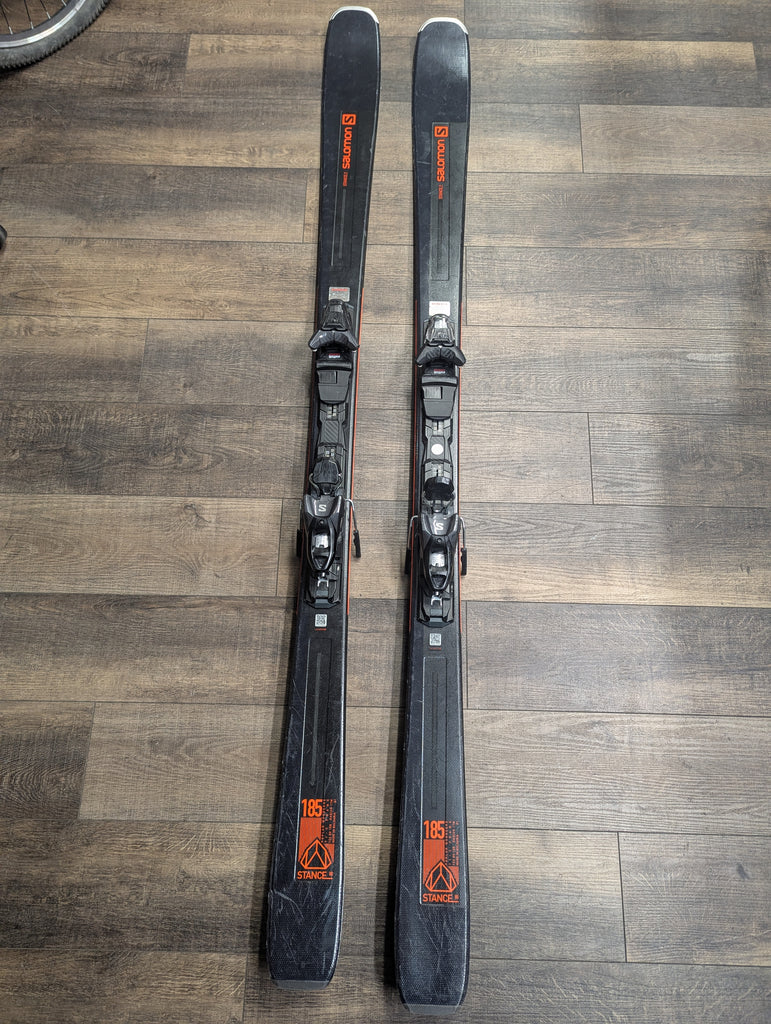 salomon 80 skis Salomon Stance 80 all mountain rocker skis with bindings, 185cm, Grip – The Extra Mile Outdoor Gear & Bike