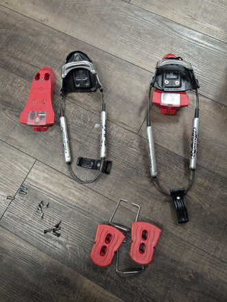 Rotefella Cobra Telemark Bindings, Black/Red med/lg