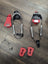 Rotefella Cobra Telemark Bindings, Black/Red med/lg