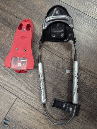 Rotefella Cobra Telemark Bindings, Black/Red med/lg