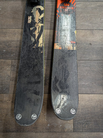 K2 Shreditor All Mountain Skis, 184cm, Older Tyrolia Bindings SEE NOTES