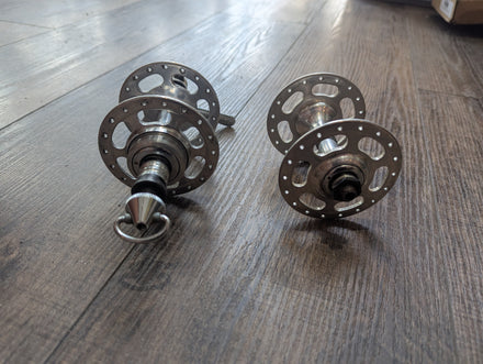 Vintage Campagnolo Record Road Bike Rim Brake Hubset, Freewheel 126mm/100mm