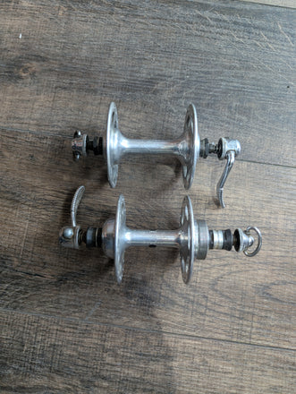 Vintage Campagnolo Record Road Bike Rim Brake Hubset, Freewheel 120mm/100mm (3)