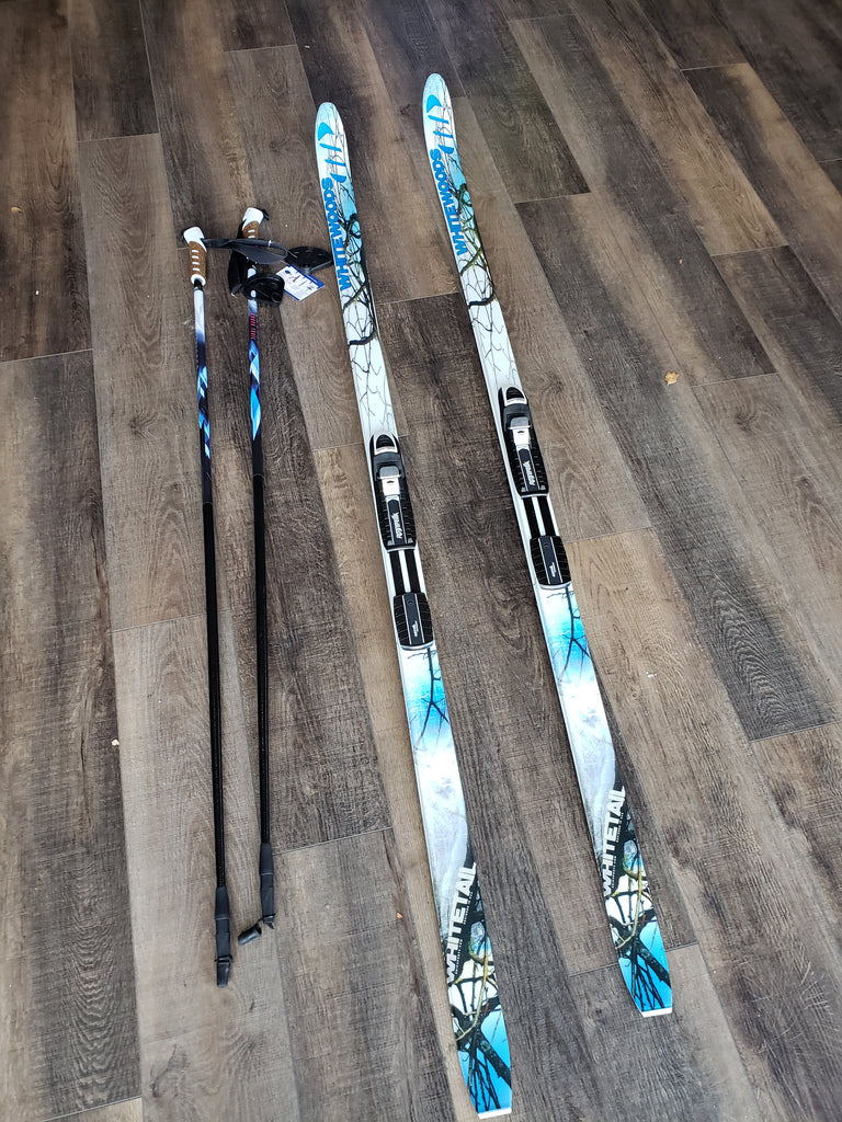 Whitewoods Whitetail NNN BC Cross Country Skis, Metal Edge, Waxless, F