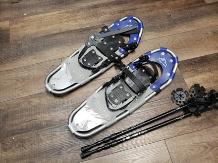 Emory Peak Traverse snowshoes w/ poles and bag 25 in