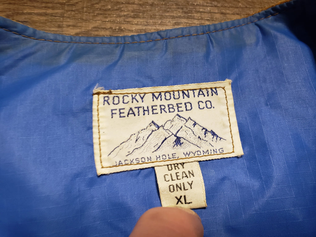 Vintage Rocky Mountain Featherbed Co suede leather vest XL – The