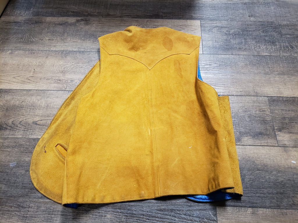 Vintage Rocky Mountain Featherbed Co suede leather vest  XL