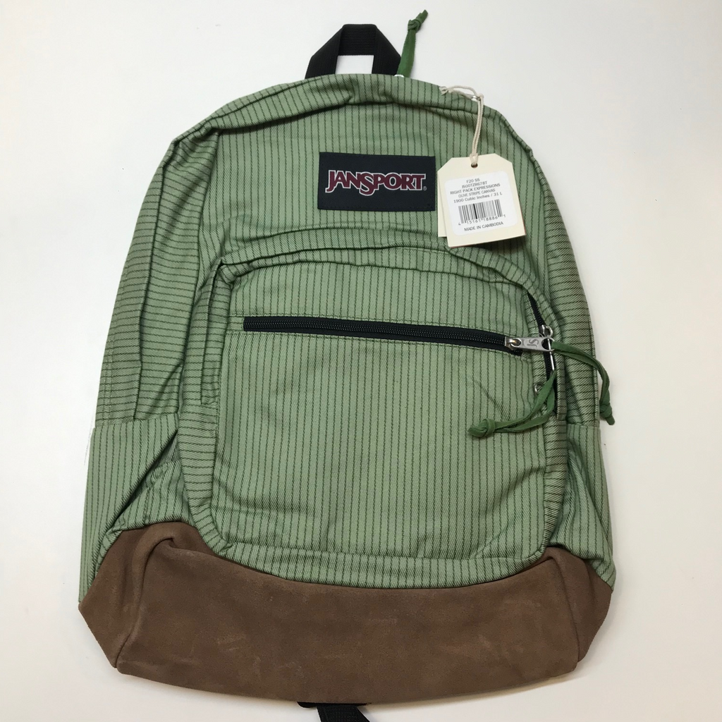Jansport Right Pack Expressions Backpack book bag/day pack leather bottom