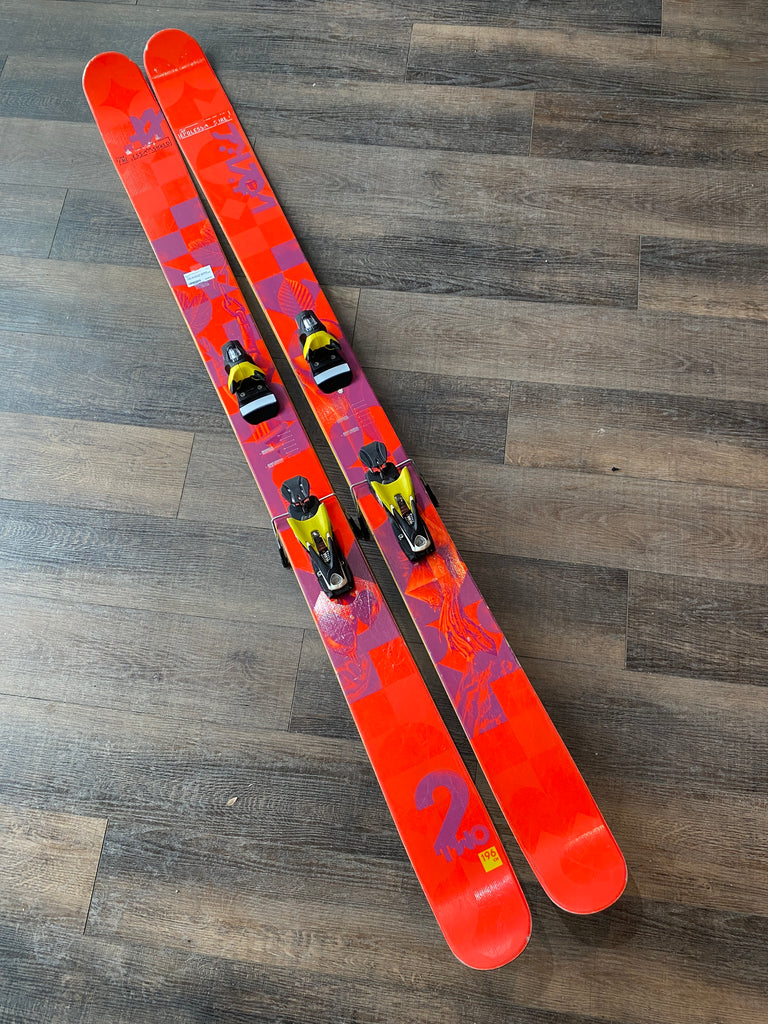Volkl Two Powder Skis, Rossignol Axial2 120 Bindings, 196cm