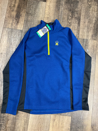 Spyder knit, fleece lined 1/4 zip jacket puller over Rtl $90+