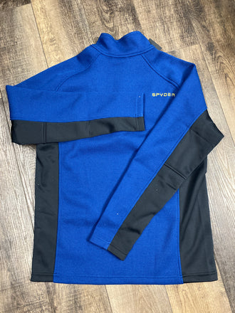 Spyder knit, fleece lined 1/4 zip jacket puller over Rtl $90+
