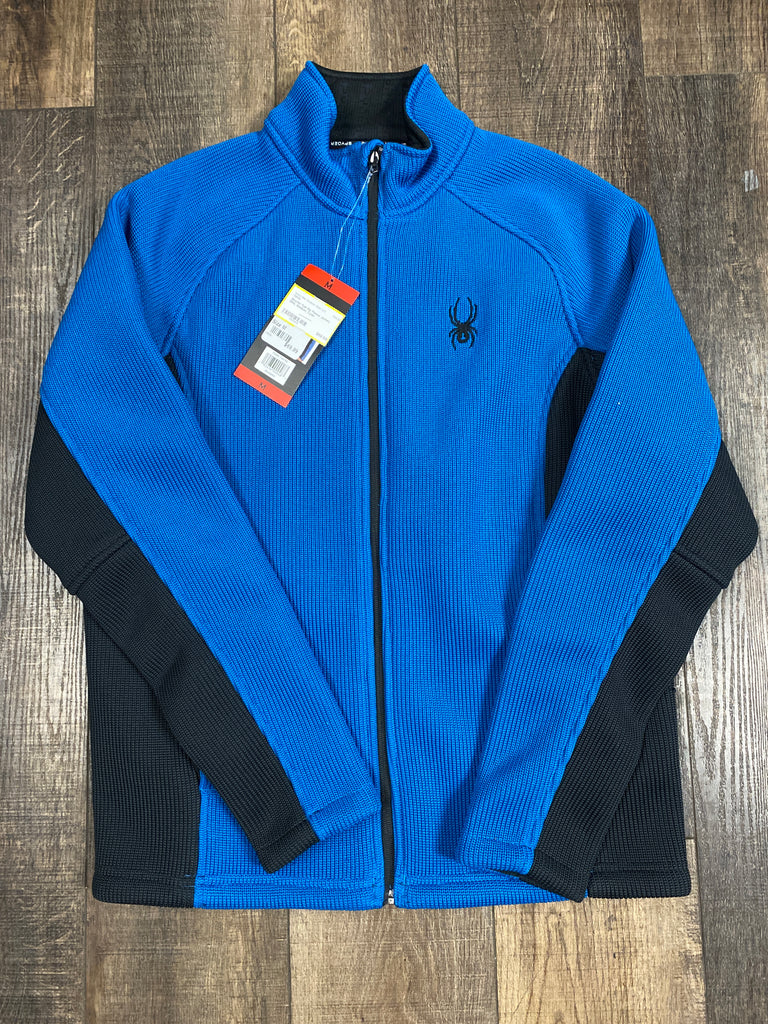 Spyder heavy weight knit fleece jacket men medium Rtl $150