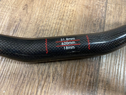 Carbon MTB Handlebar, 620mm Length, 18mm Rise, 31.8mm Clamp
