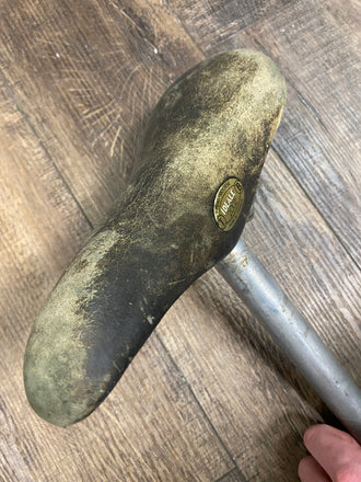 Ideale 2002 Vintage Leather Bicycle Saddle 26.6 post